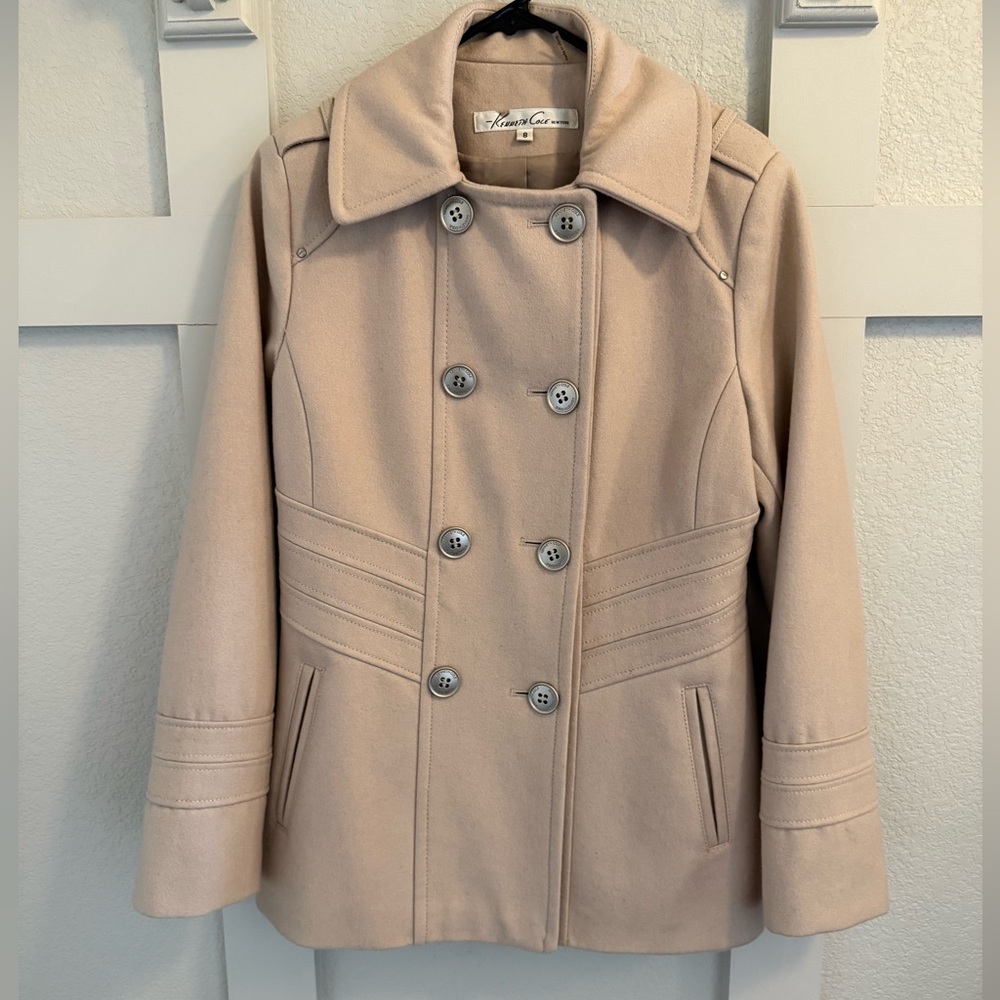 Kenneth Cole Beige Peacoat‎ Coat